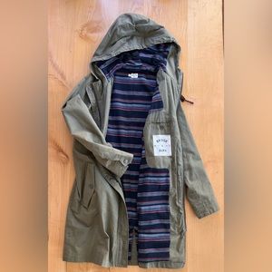 Bridge and Burn Long Olive Green Jacket Small